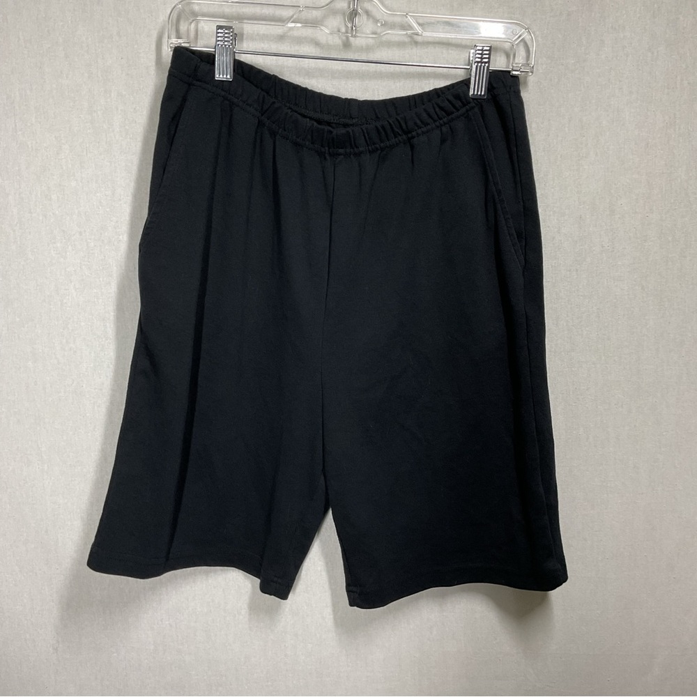 Blair Black Cotton Knit Long Shirts in Size Medium Elastic Waist Pull on
